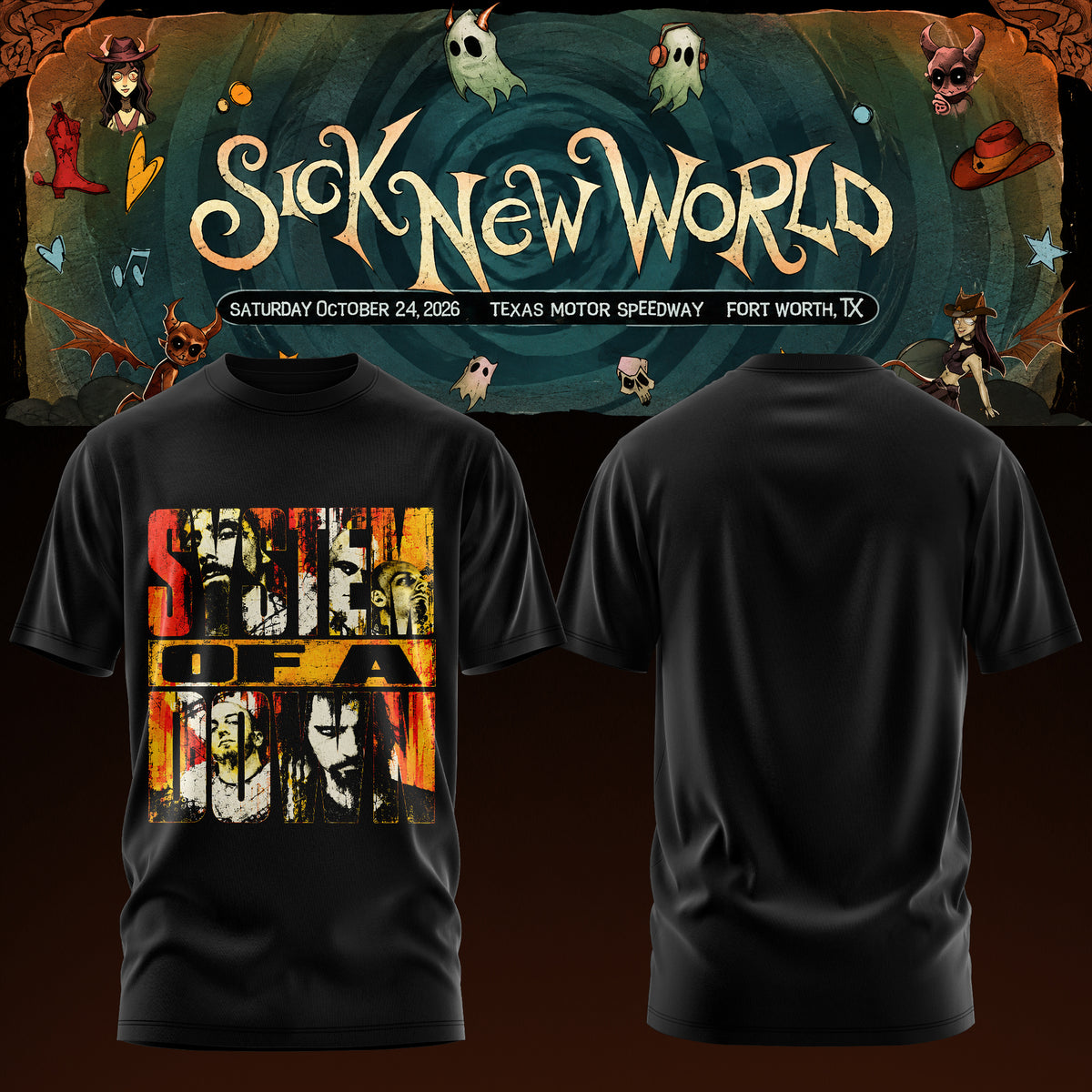 S.O.A.D - Sick New World Texas 2026 Limited T-Shirt