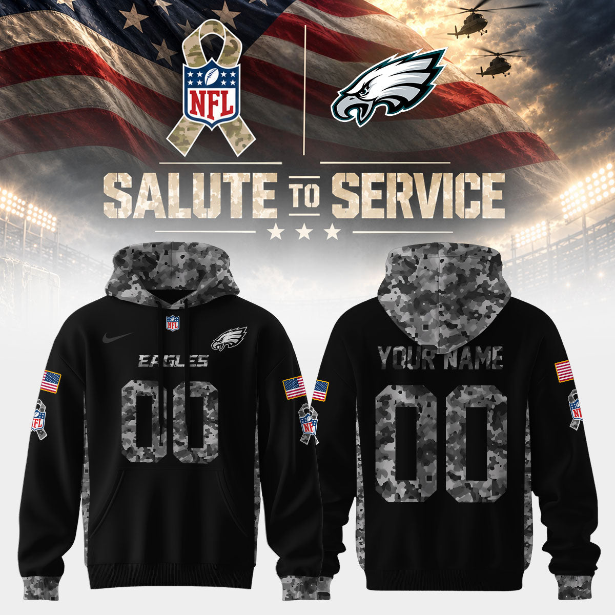 Football x Salute to Service Hoodie – All Teams Edition