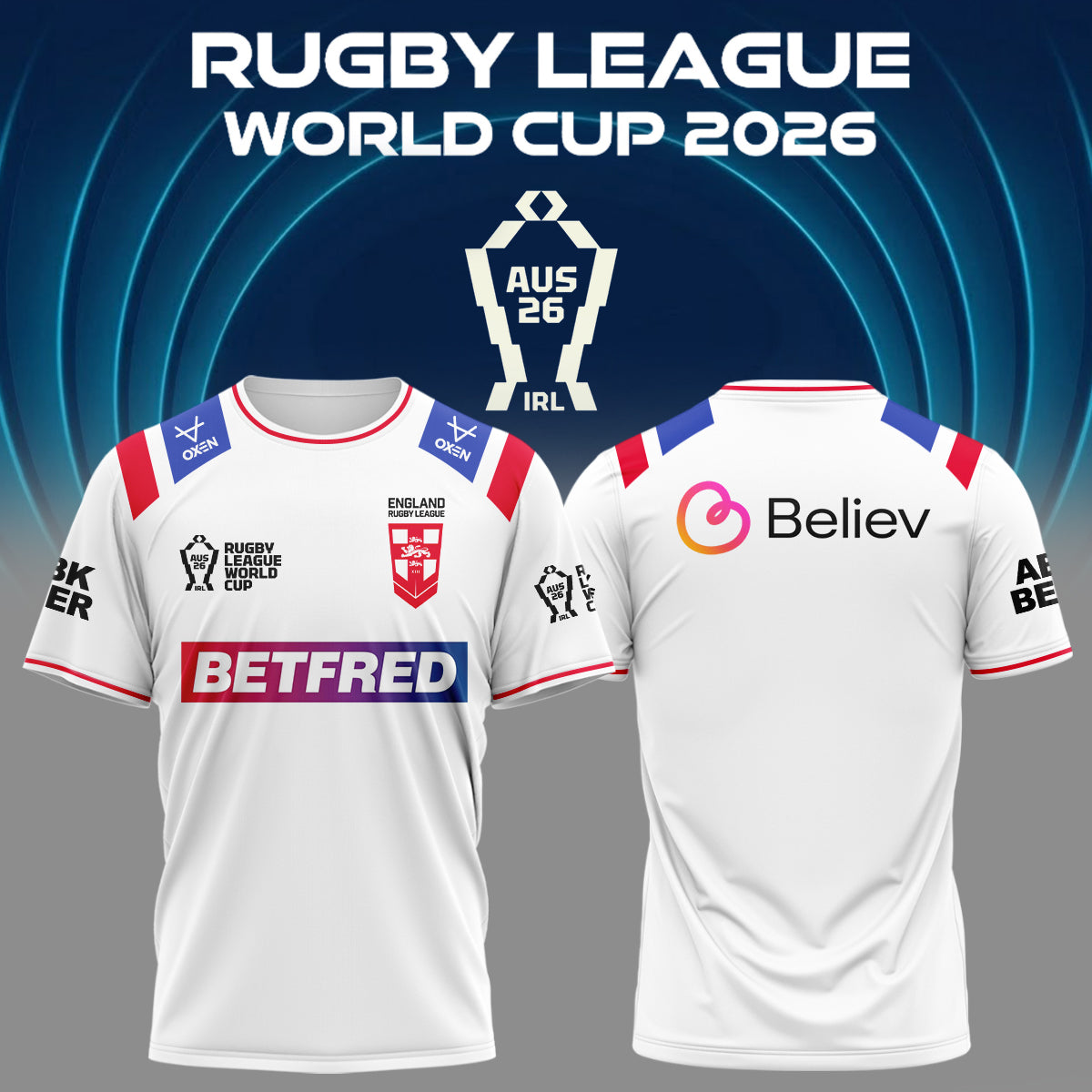 _England Rugby League World Cup 2026 Home Jersey
