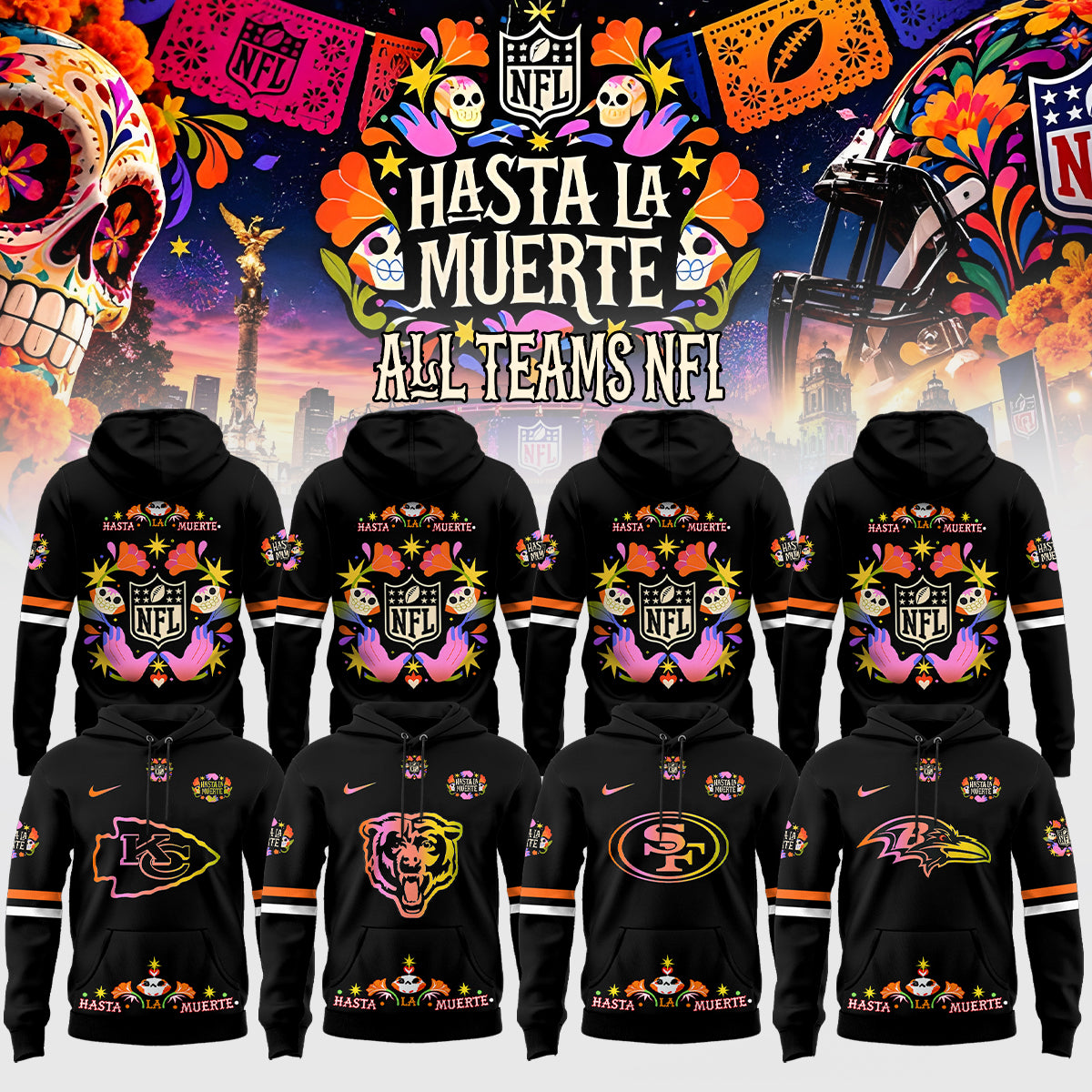 NFL Hasta la Muerte 2026 – Hoodie 1