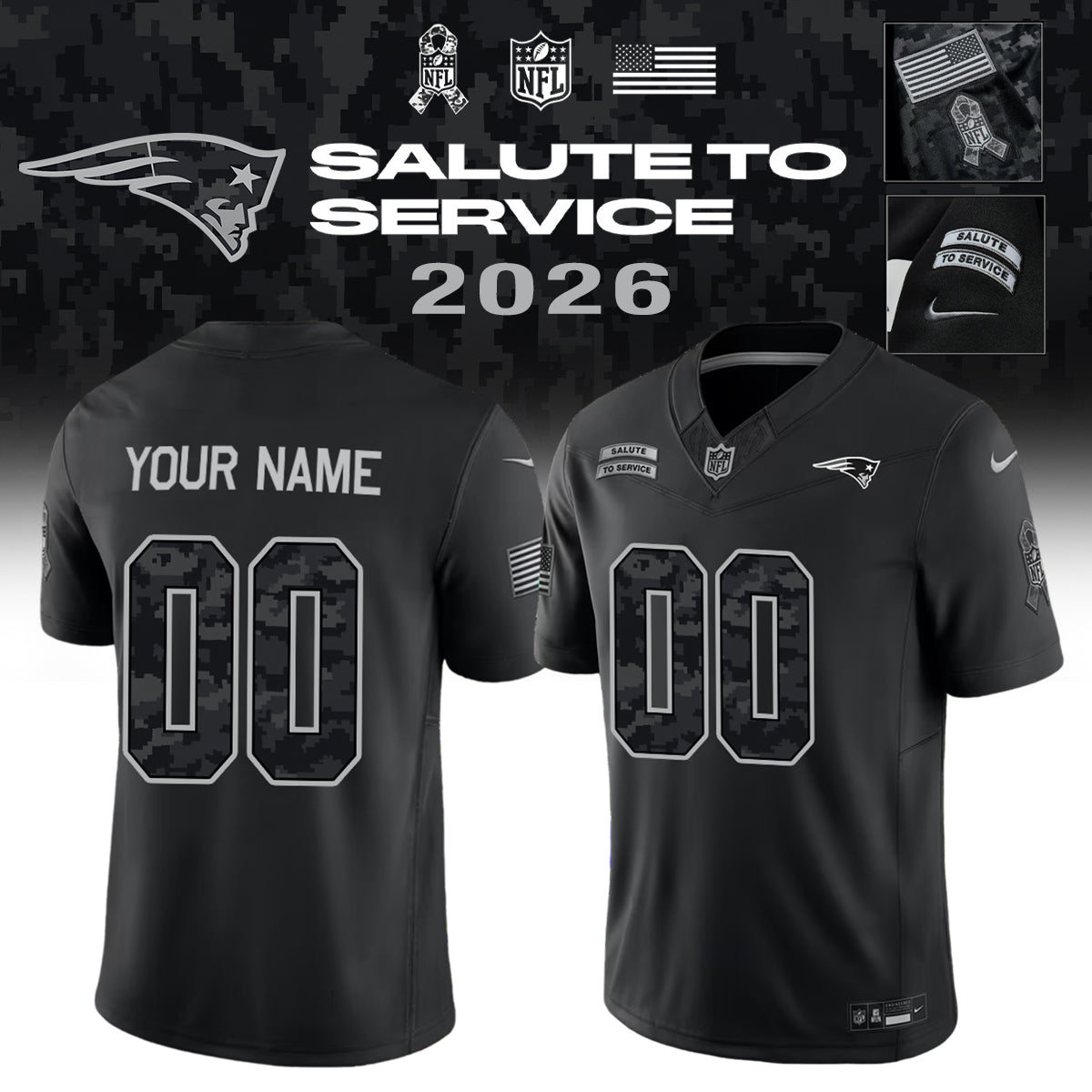 ...All Team NFL Salute To Service 2026 - Jersey (Custom Name &amp; Number)