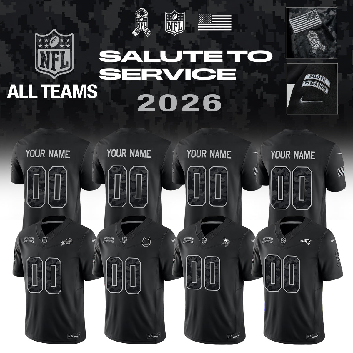 NFL x Salute to Service Jersey – All Teams Edition 2026