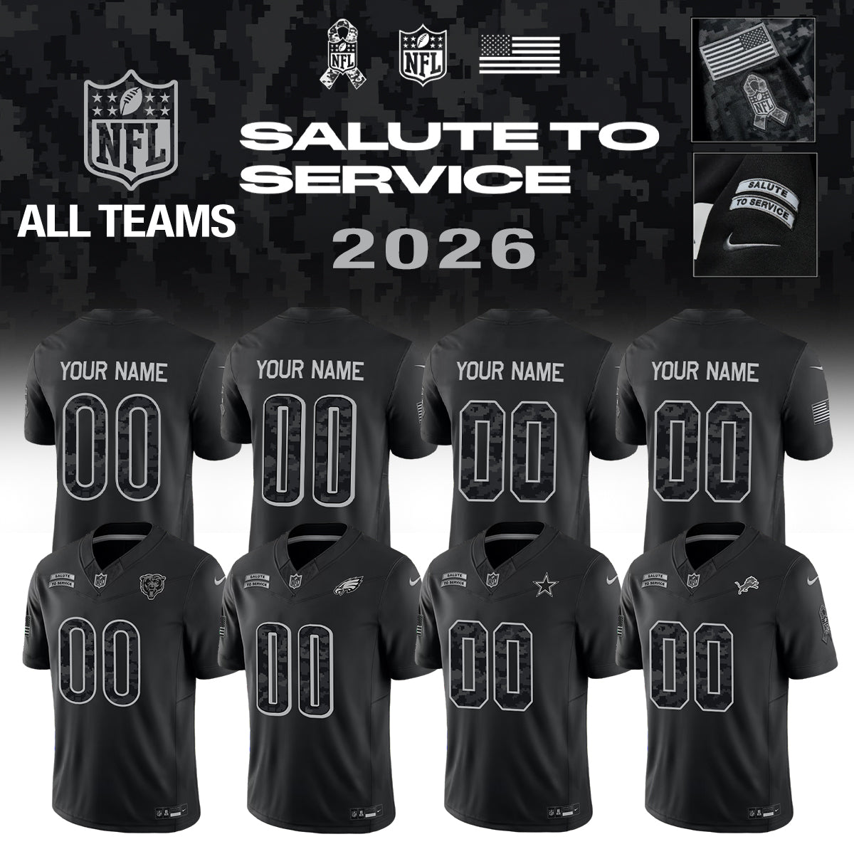 NFL x Salute to Service Jersey – All Teams Edition 2026