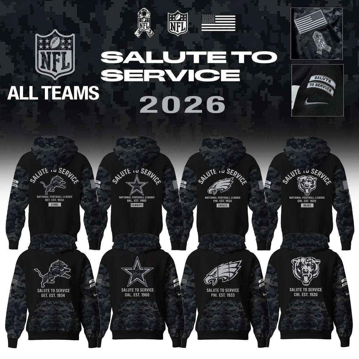 NFL x Salute to Service Hoodie – All Teams Edition