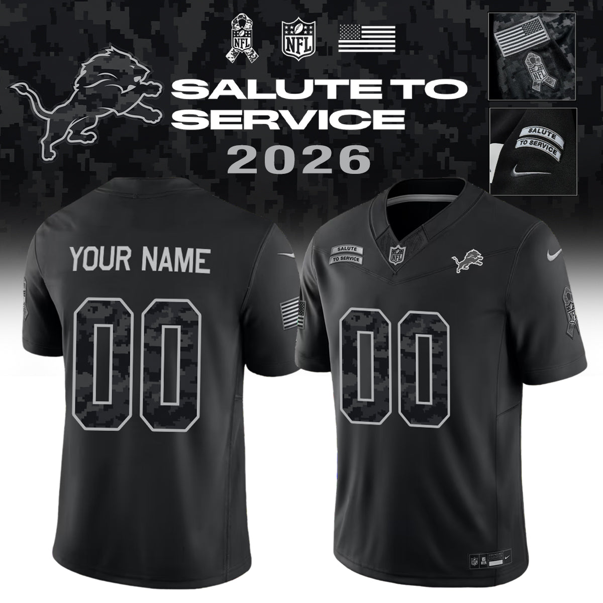 ...All Team NFL Salute To Service 2026 - Jersey (Custom Name &amp; Number)