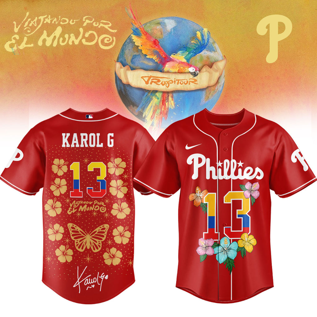 __,,Baseball US Full Team x Karol G – Nos Vamos de Tour. Limited Edition Signature Jersey