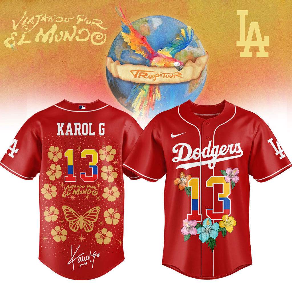 __,,Baseball US Full Team x Karol G – Nos Vamos de Tour. Limited Edition Signature Jersey