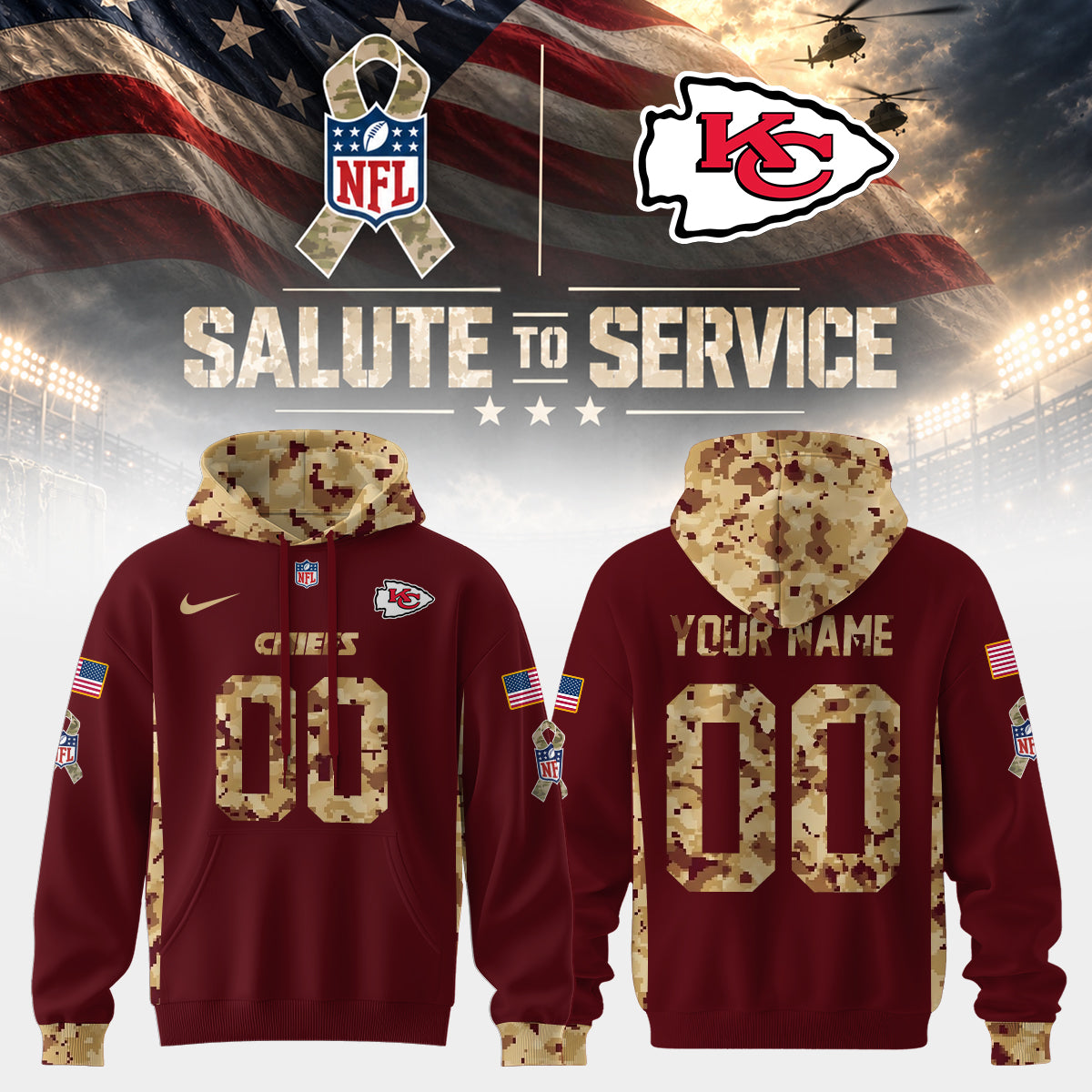 Football x Salute to Service Hoodie – All Teams Edition