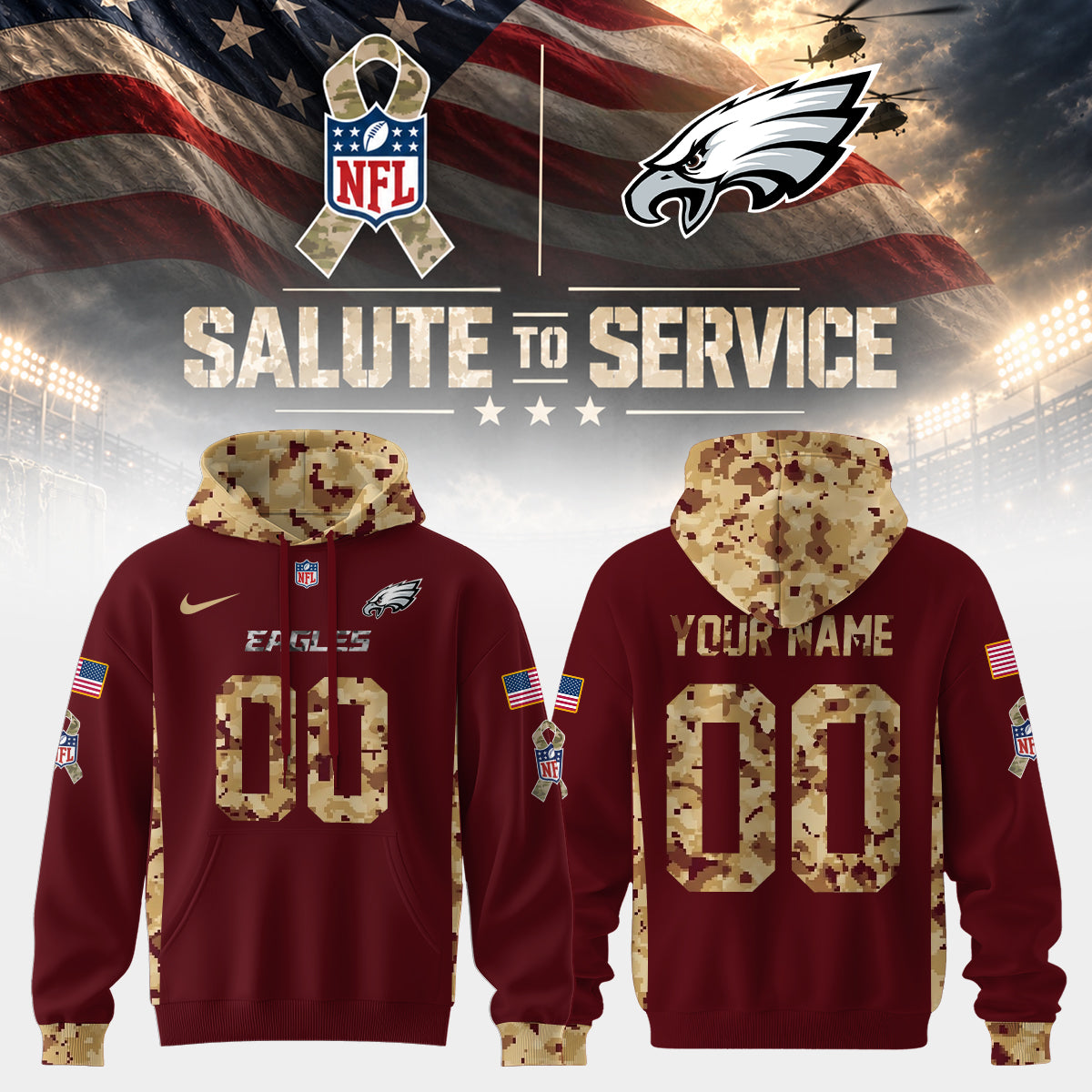 Football x Salute to Service Hoodie – All Teams Edition