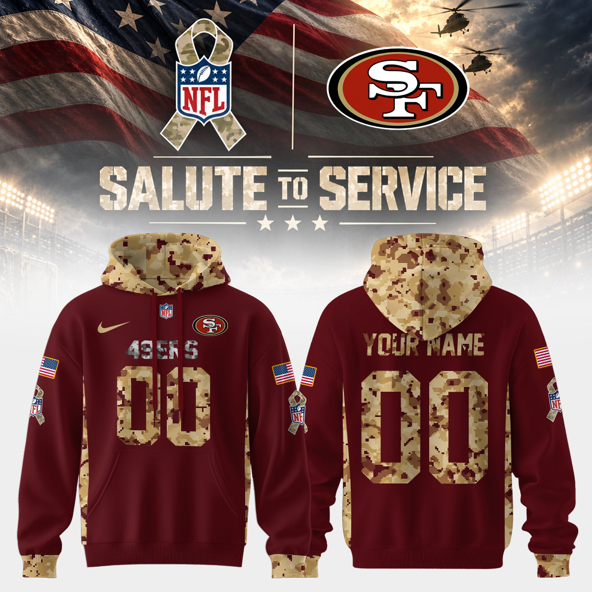 Football x Salute to Service Hoodie – All Teams Edition