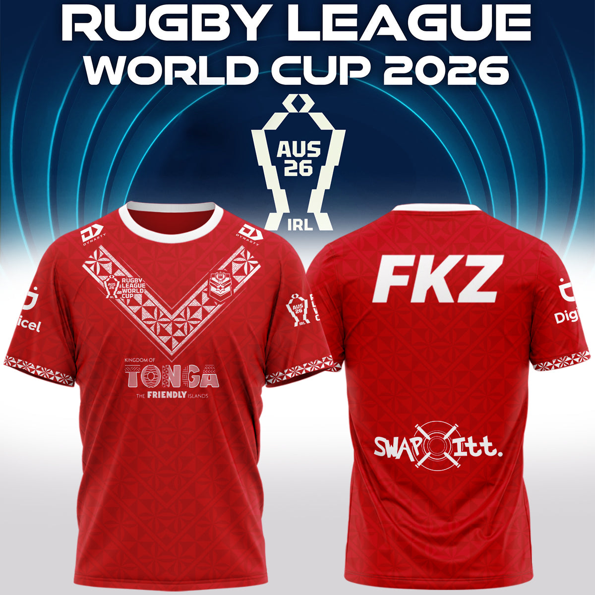 _Tonga Rugby League World Cup 2026 Home Jersey