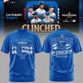 . Los Angeles Dodgers 2026 Postseason Clinched 3D All-Over Print Graphic T-Shirt V4