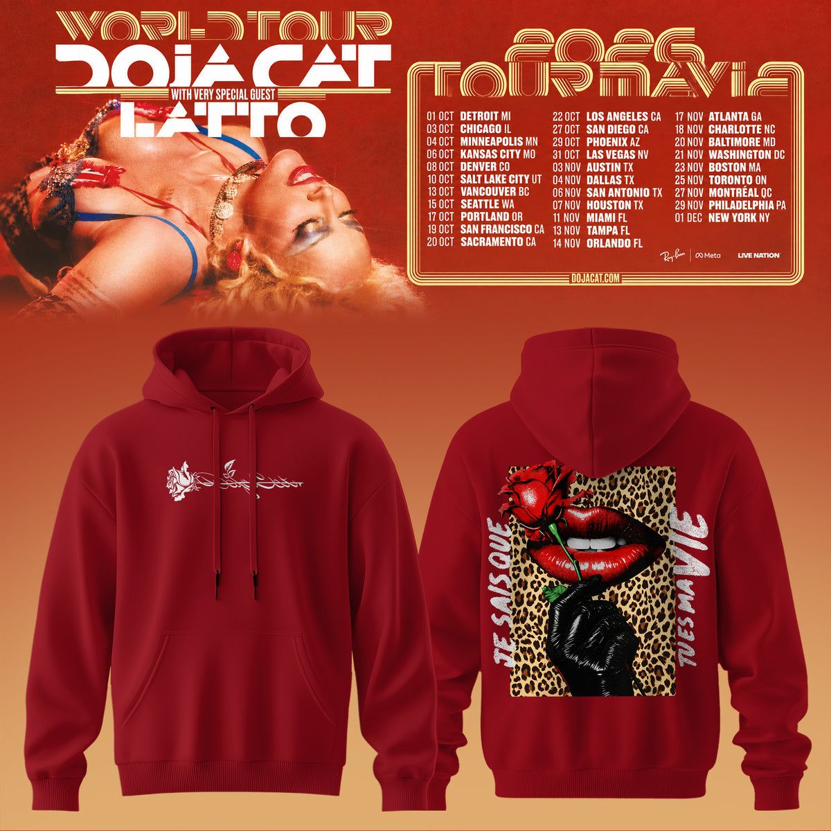 Doja Cat Tournavia World Tour 2026 Hoodie V1