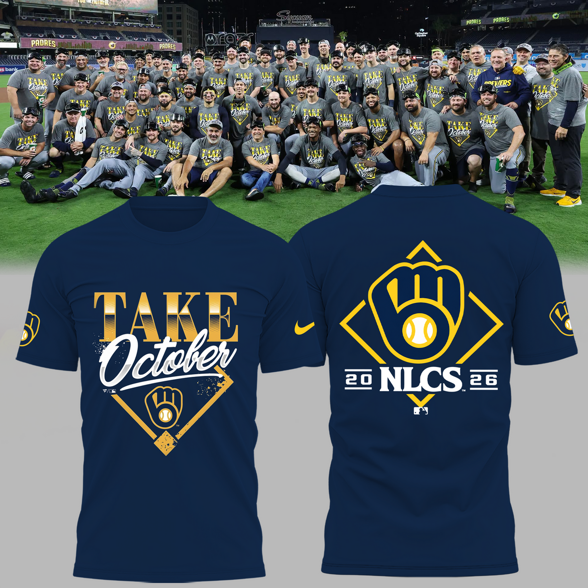 Limited Edition Milwaukee Brewers 2026 Division Series Champions Distressed Locker Room Take October T-shirt