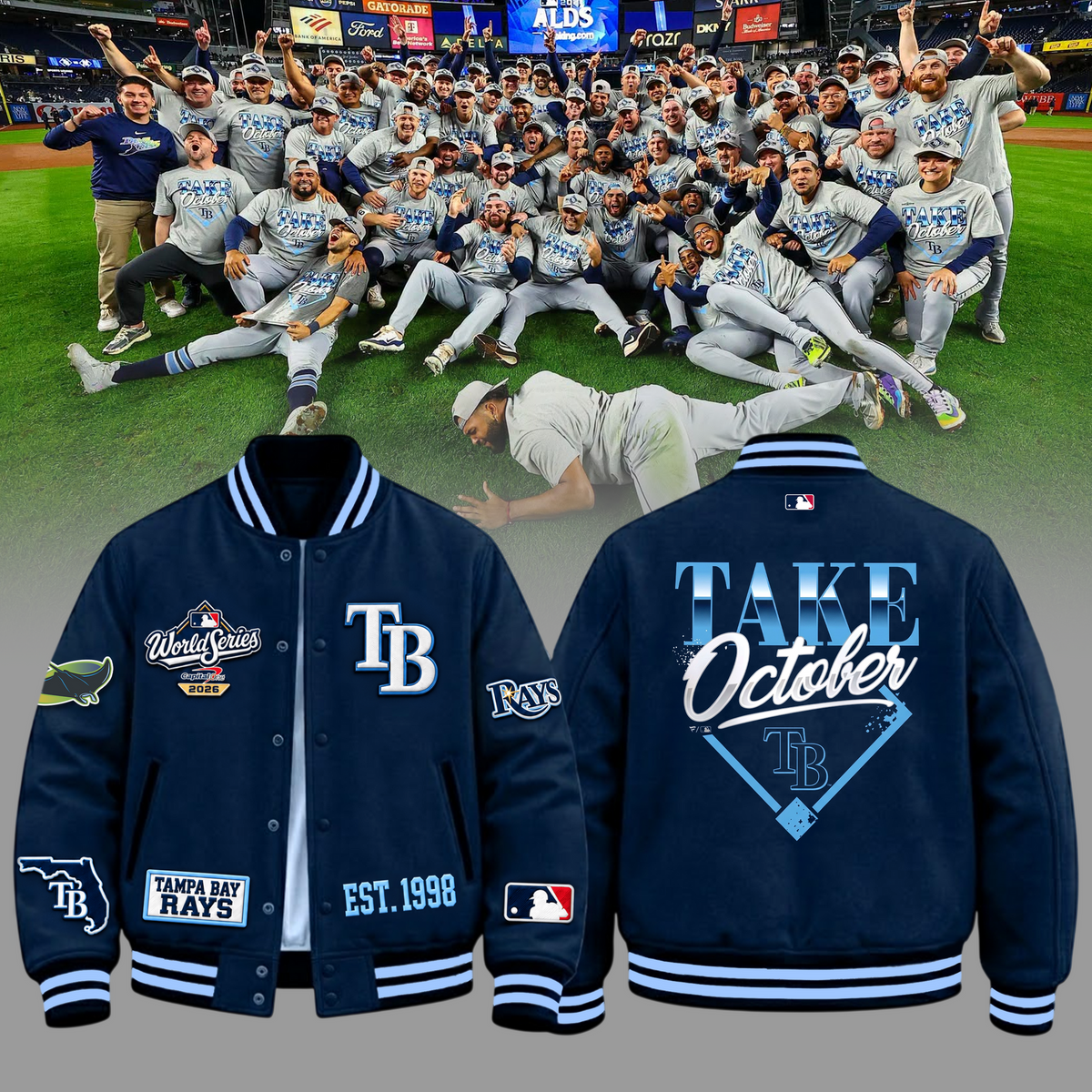 Limited Edition Tampa Bay Rays 2026 MLB Division Series Champions Take October Baseball Jacket