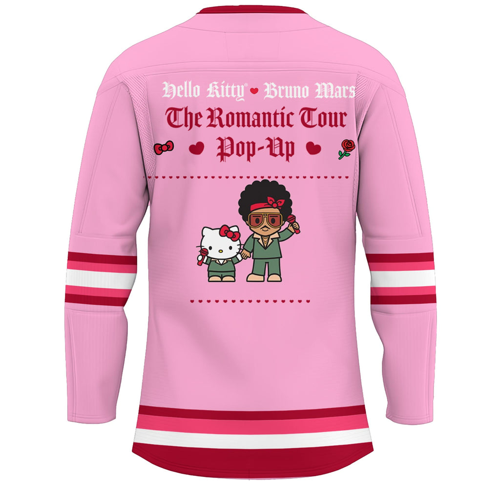 Hello Kitty ❤️ Bruno Mars The Romantic Tour 2026 Hockey Jersey