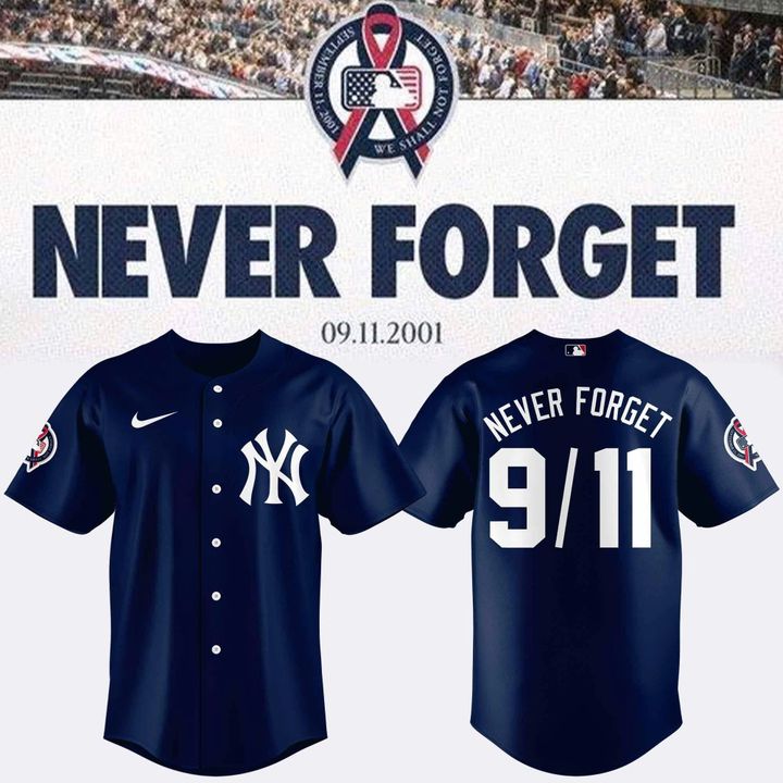Yankees Never Forget 9/11 Jersey - Navy