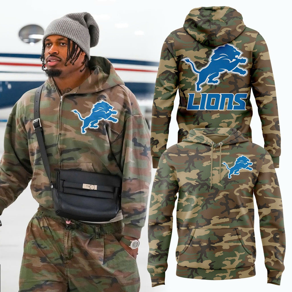 Unisex Camo Detroit Lions Limited Edition Hoodie