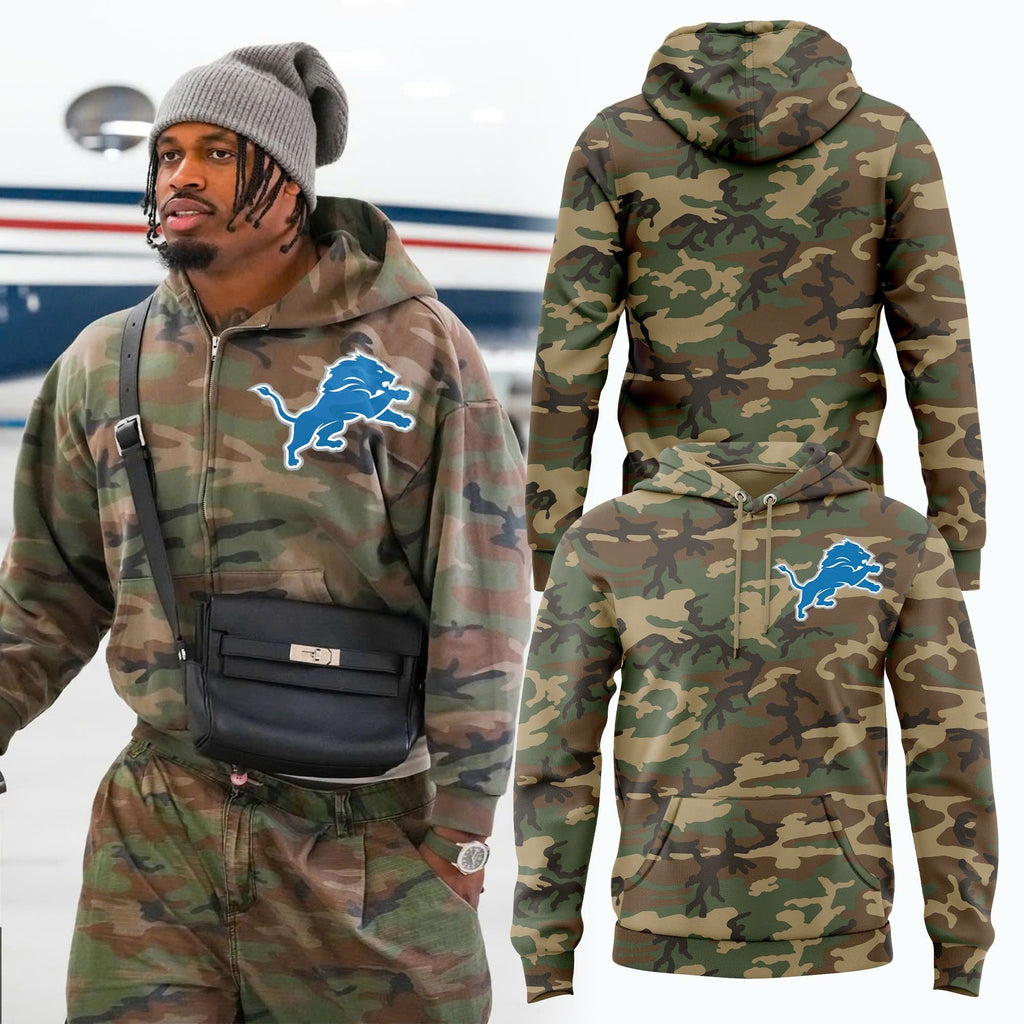 Unisex Camo Detroit Lions Salute to Service Hoodie
