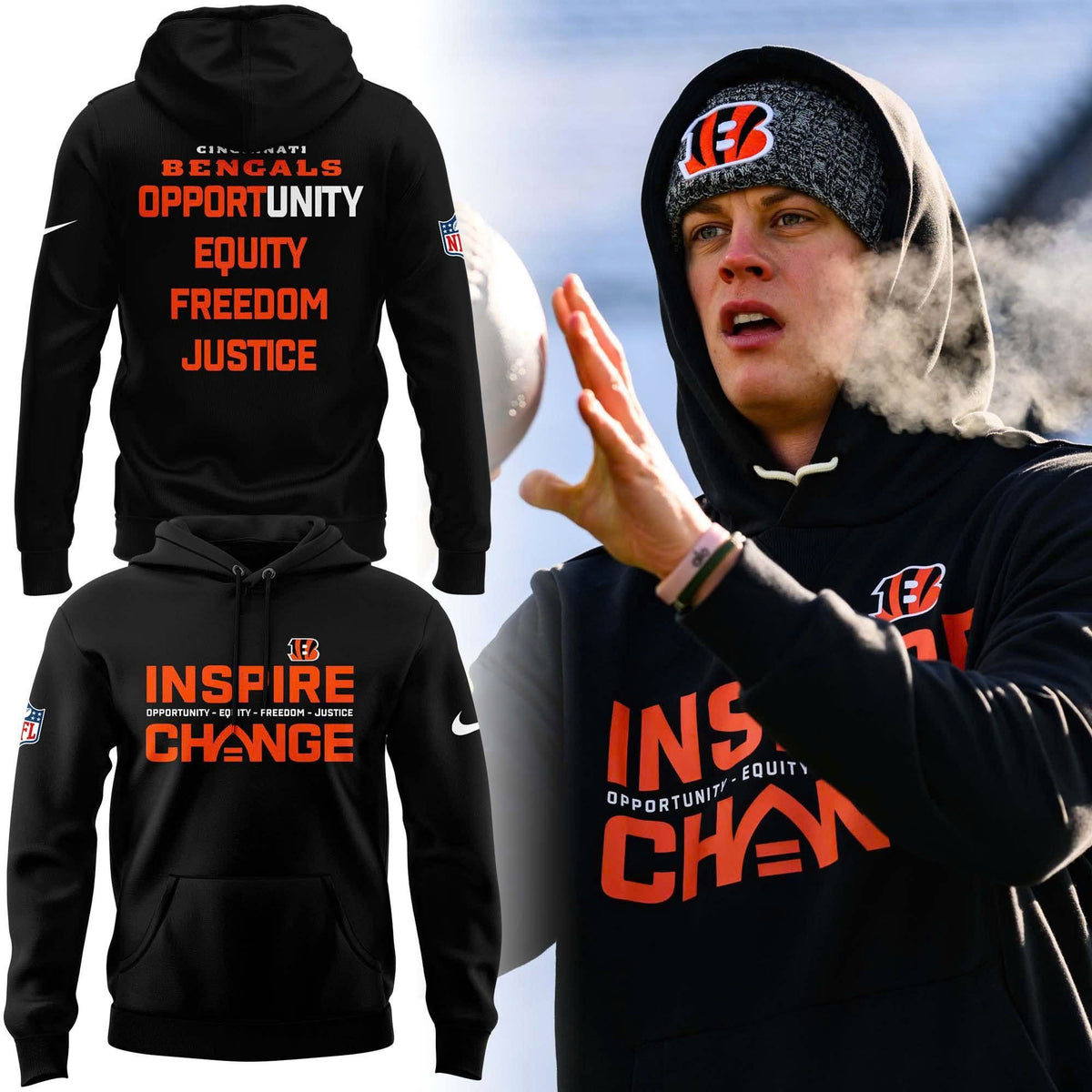 Cincinnati Bengals "INSPIRE CHANGE" Hoodie