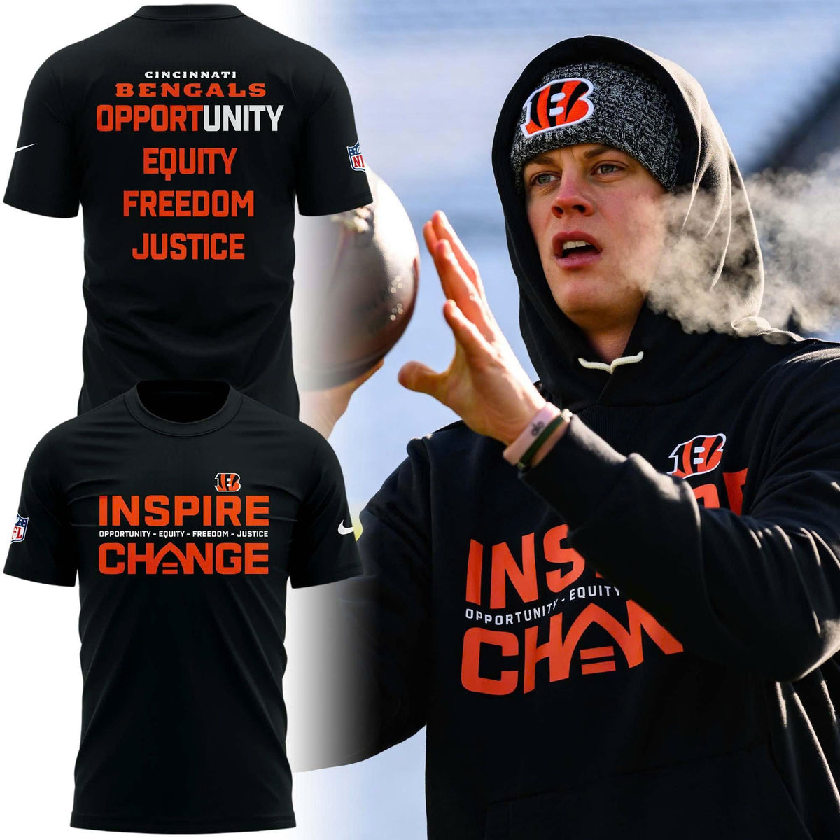 Cincinnati Bengals "INSPIRE CHANGE" T-Shirt