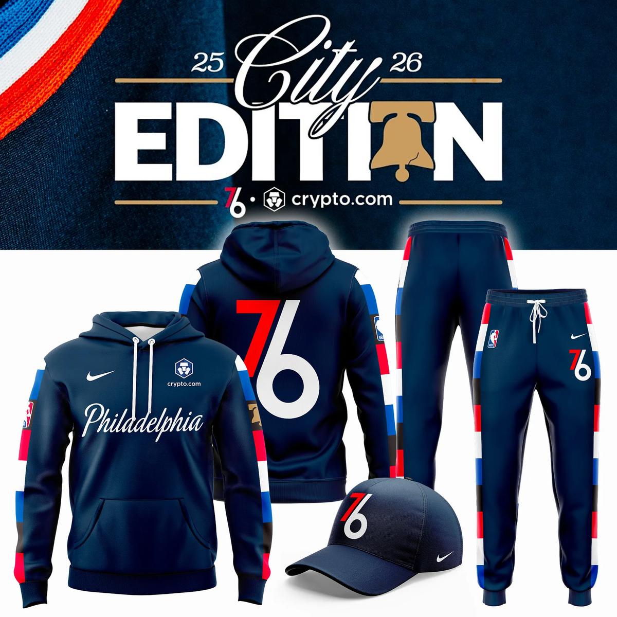 Philadelphia 76ers 2025-2026 City Edition Hoodie