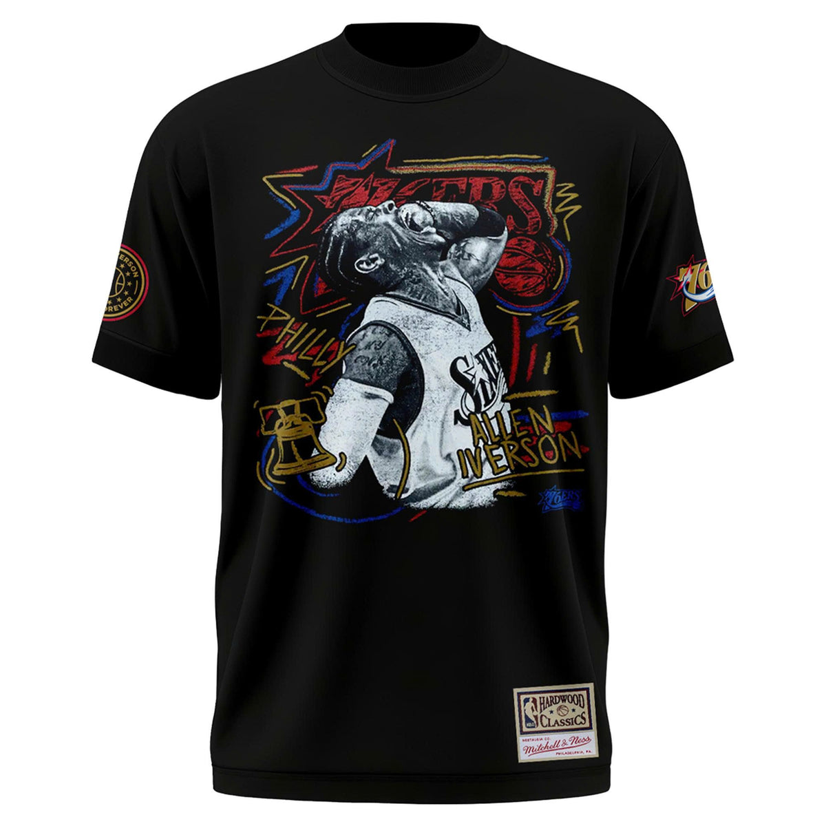 Allen Iverson Philadelphia 76ers T-Shirt - Black