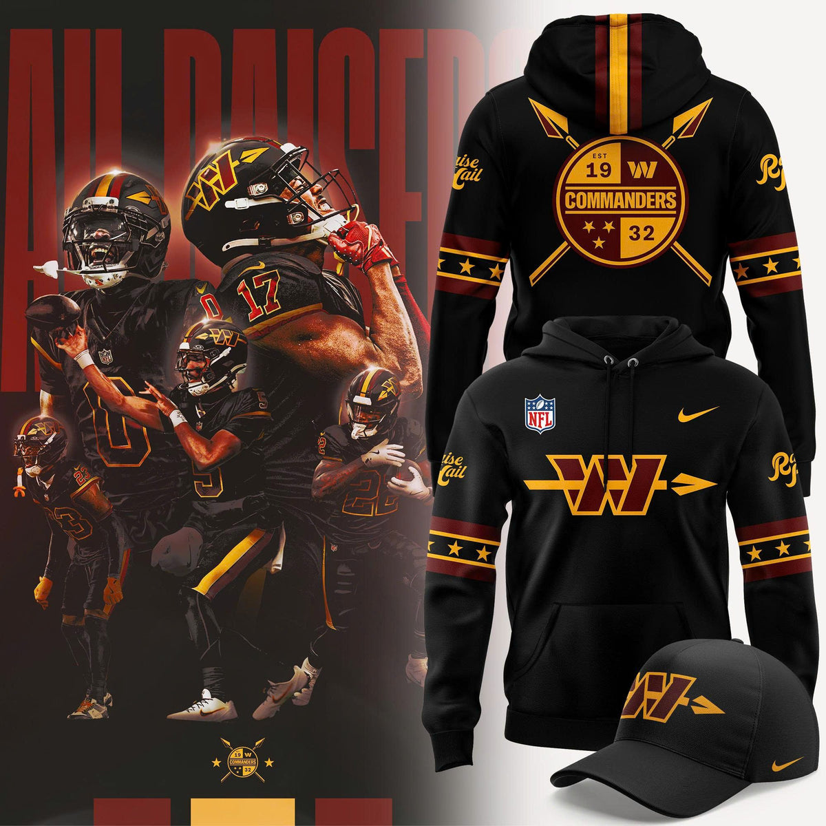Washington Commanders Hail Raiser Limited Premium Hoodie 2026