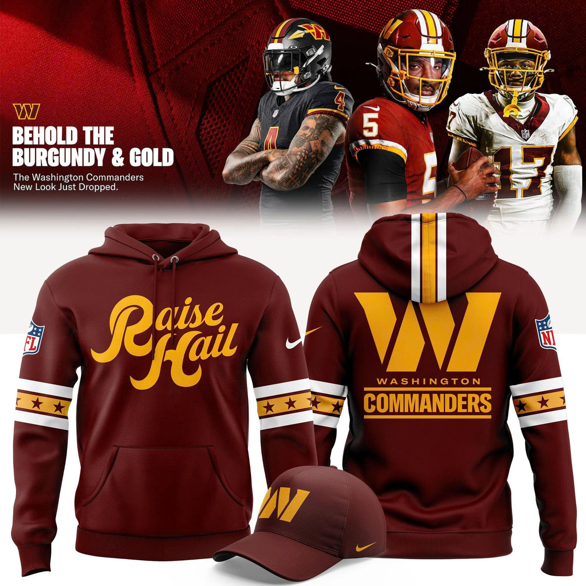 Washington Commanders Burgundy Limited Pullover Hoodie 2026