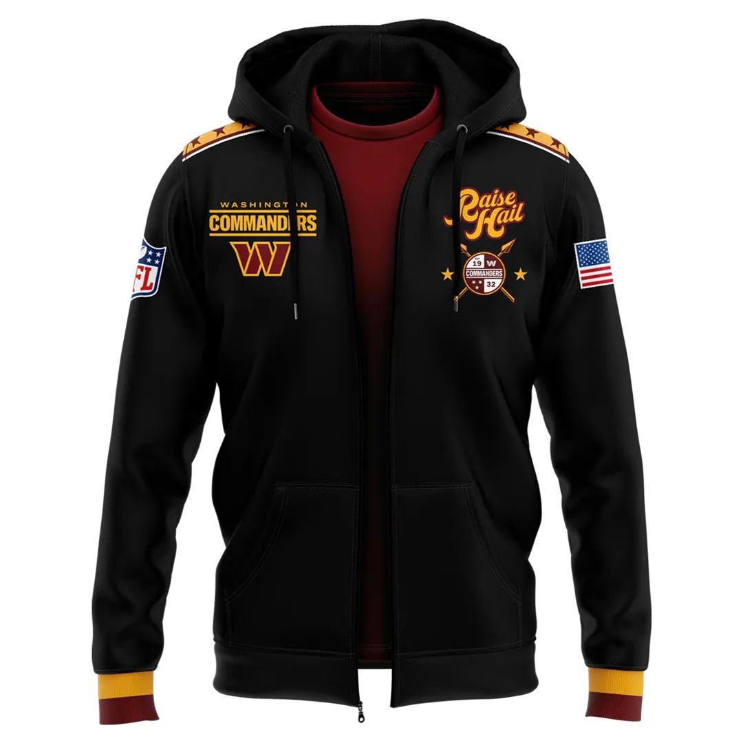 Limited edition Washington Commanders 2026 zip hoodie