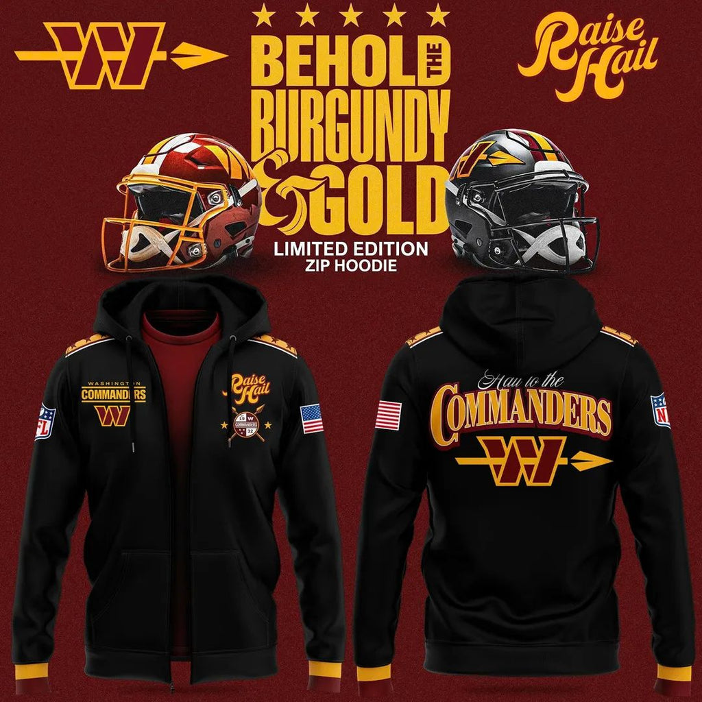 Limited edition Washington Commanders 2026 zip hoodie