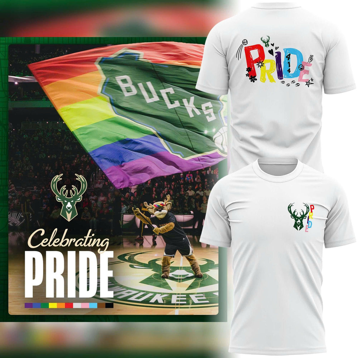 2026 Milwaukee Bucks Pride Night White T-Shirt