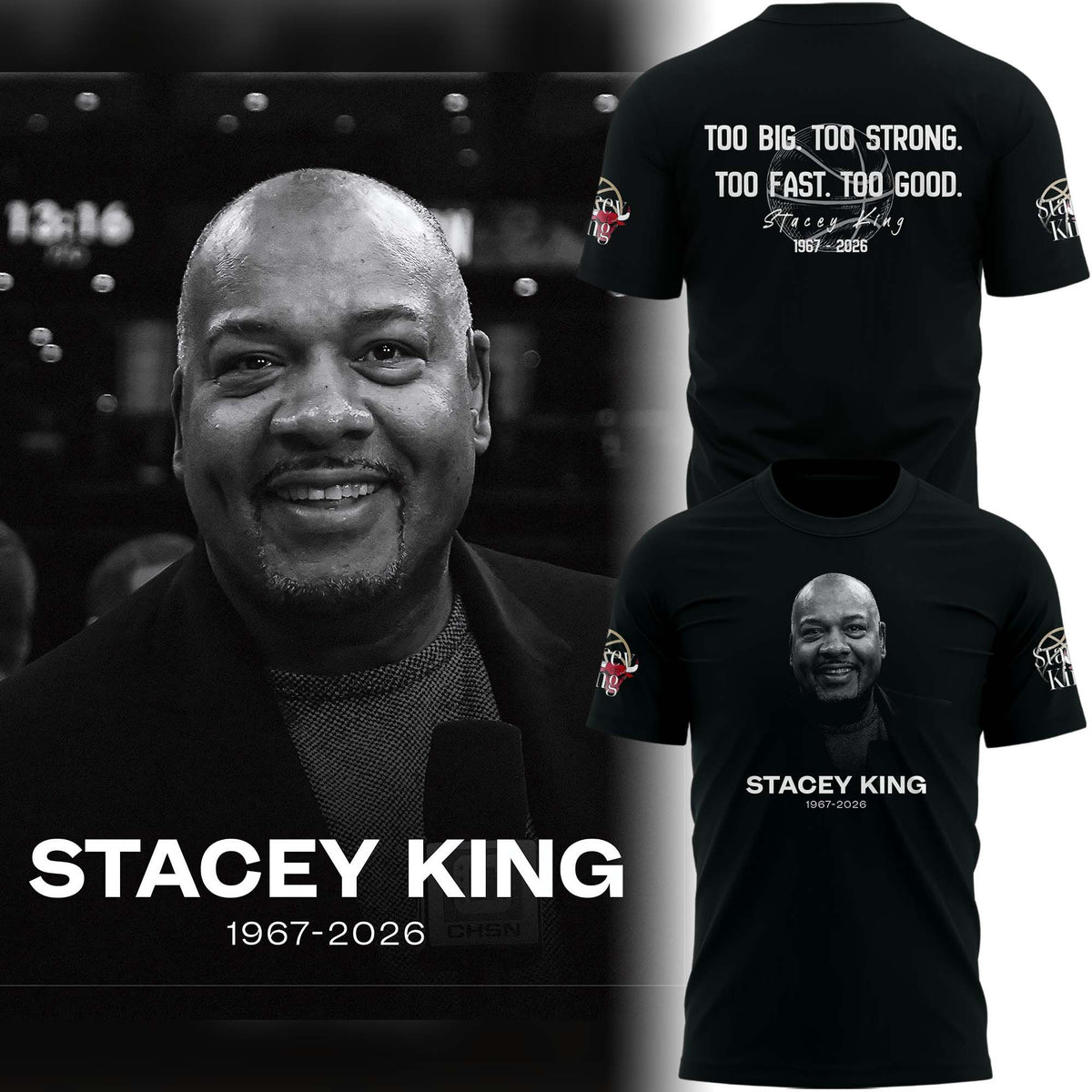 Rest In Peace Stacey King Chicago Bulls Memorial T-Shirt