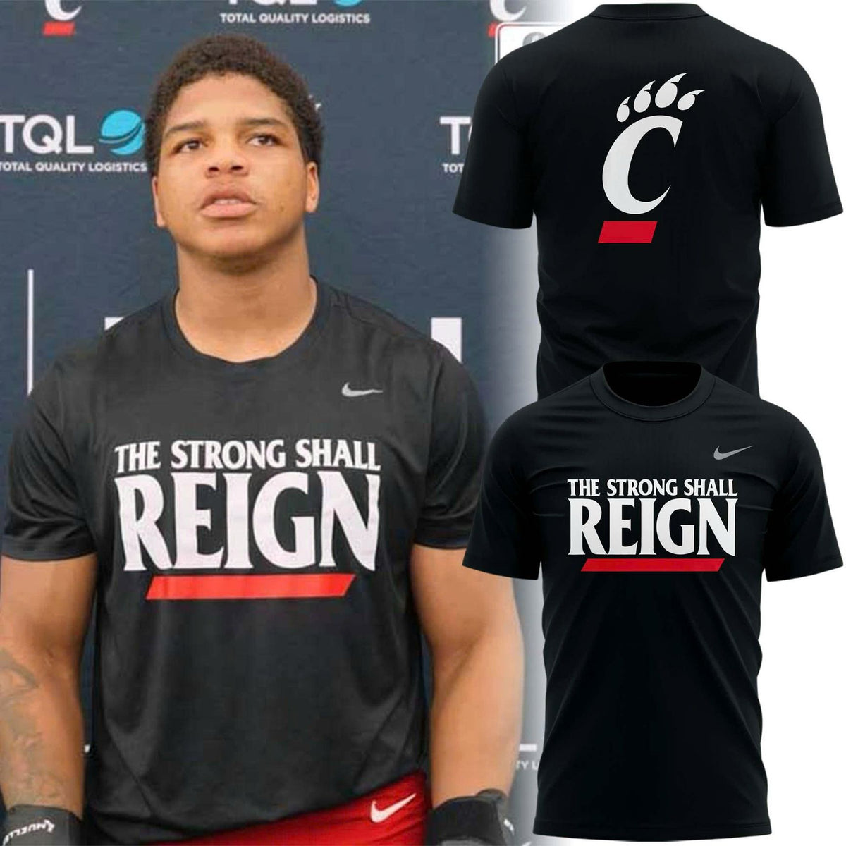 Cincinnati Bearcats "THE STRONG SHALL REIGN" T-Shirt