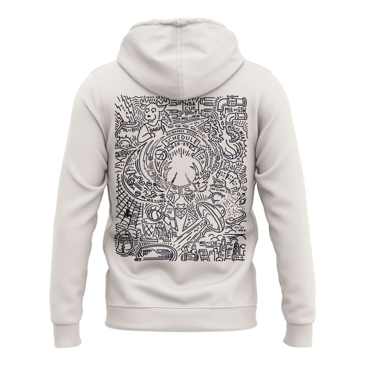 2026 Milwaukee Bucks Schedule Hoodie