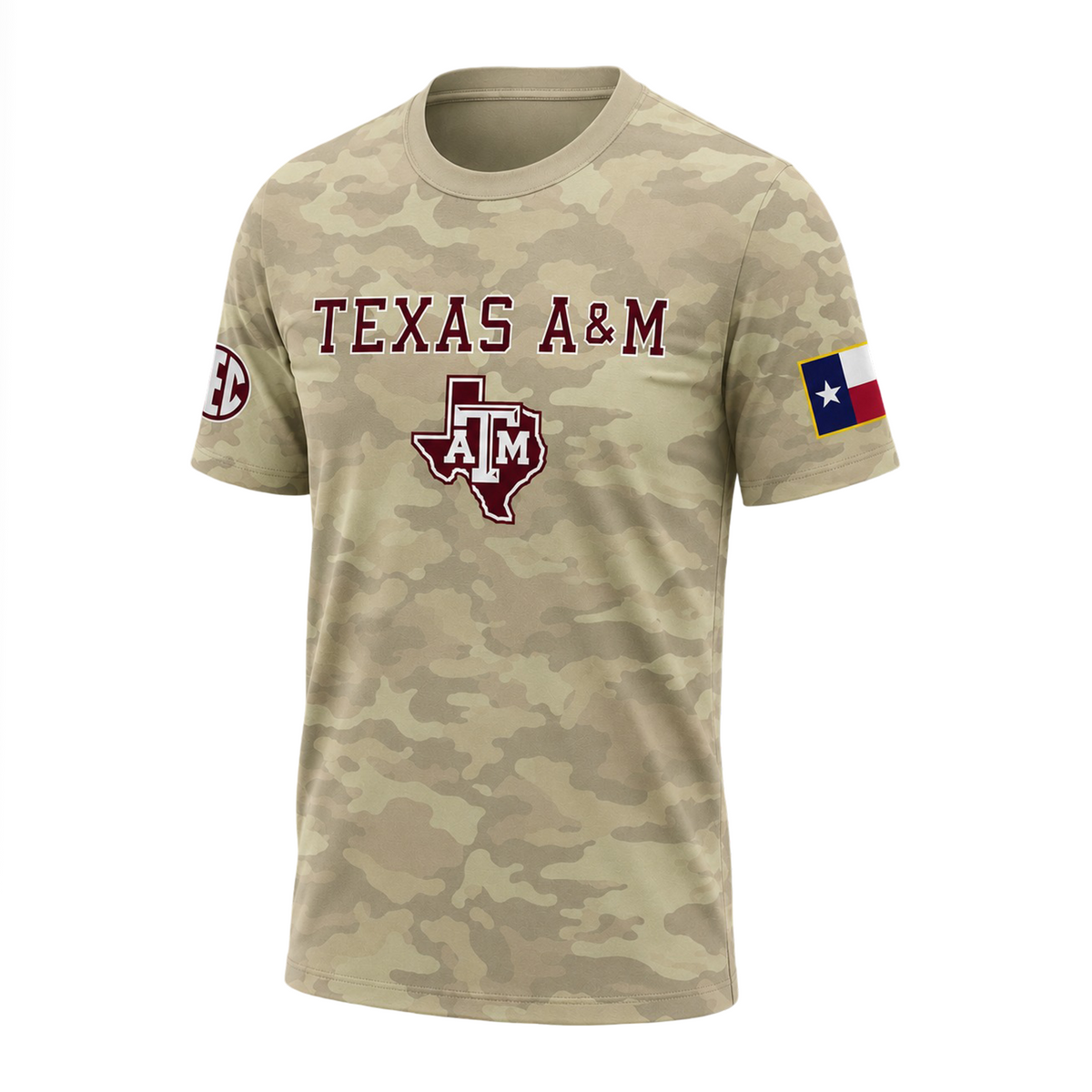 Exclusive T-Shirt Camo Texas A&M Football 2026
