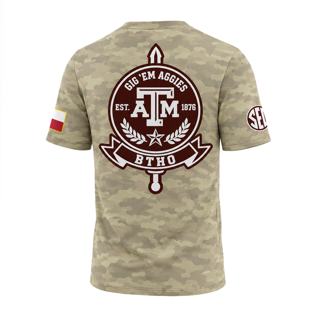 Exclusive T-Shirt Camo Texas A&M Football 2026