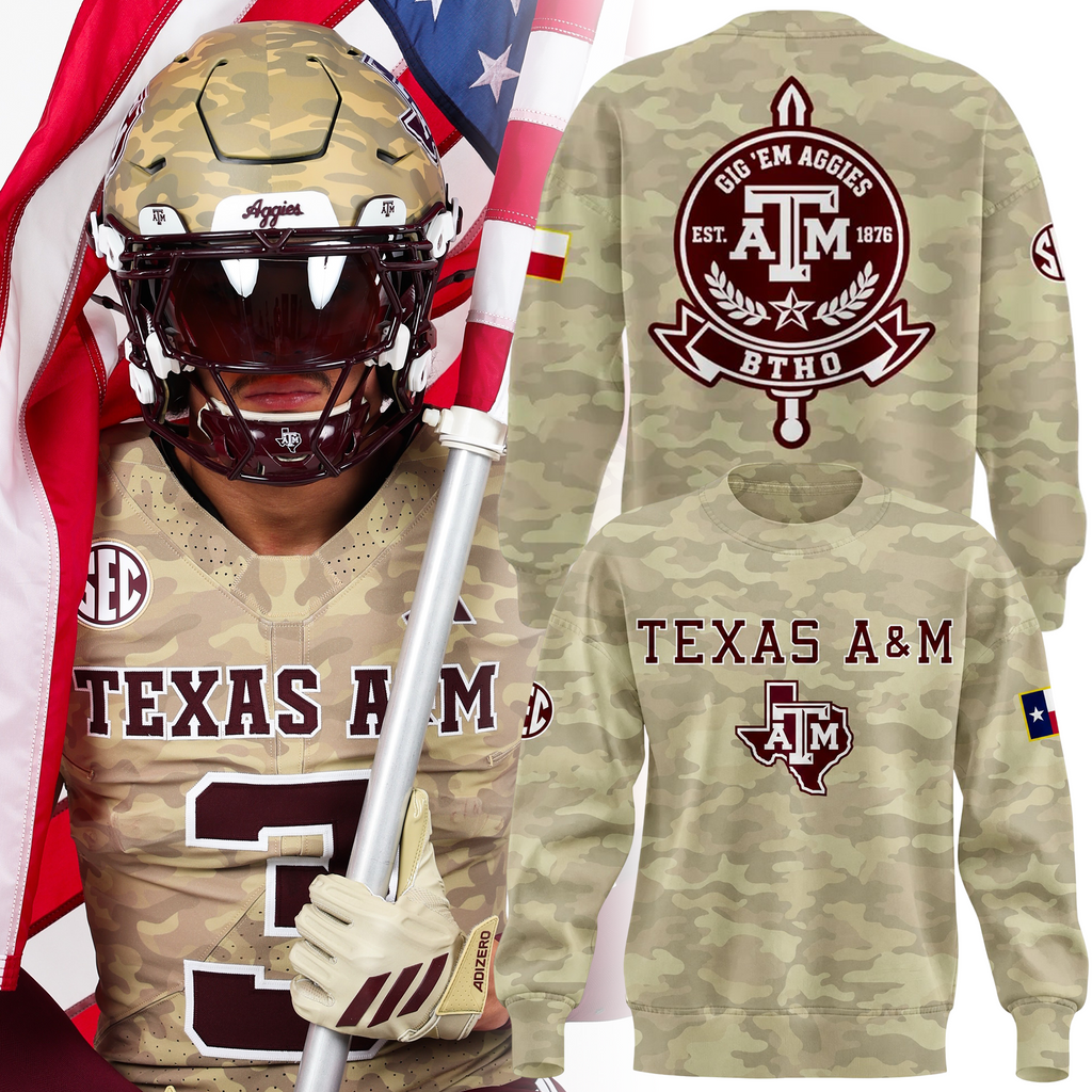 Limited Edition Sweatshirt Camo Texas A&M Football 2026