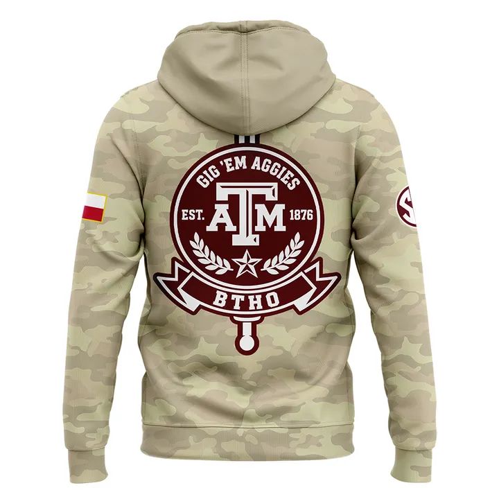 Limited Edition Hoodie Zip Camo Texas A&M Football 2026