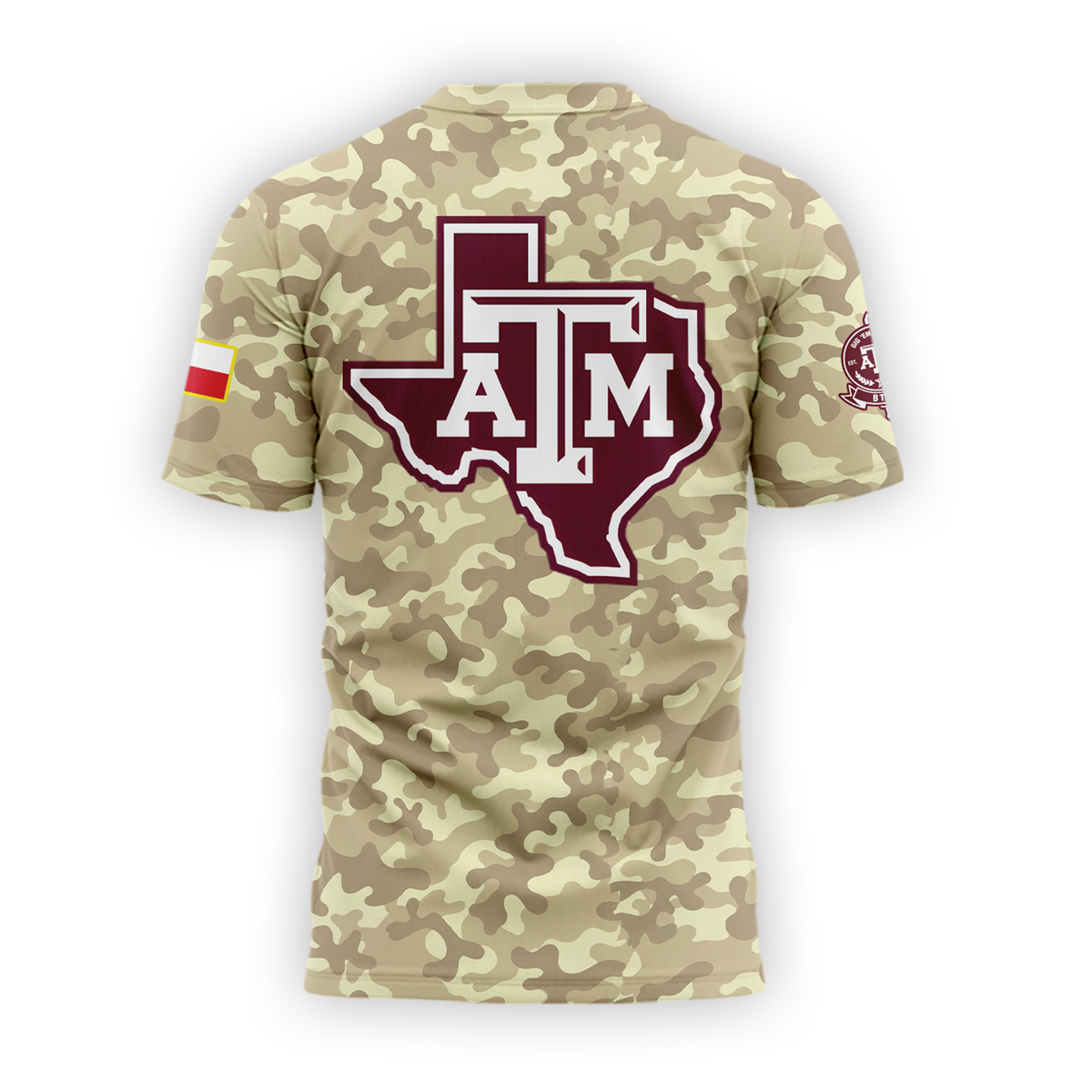Exclusive T-Shirt Camo Texas A&M Football 2026.
