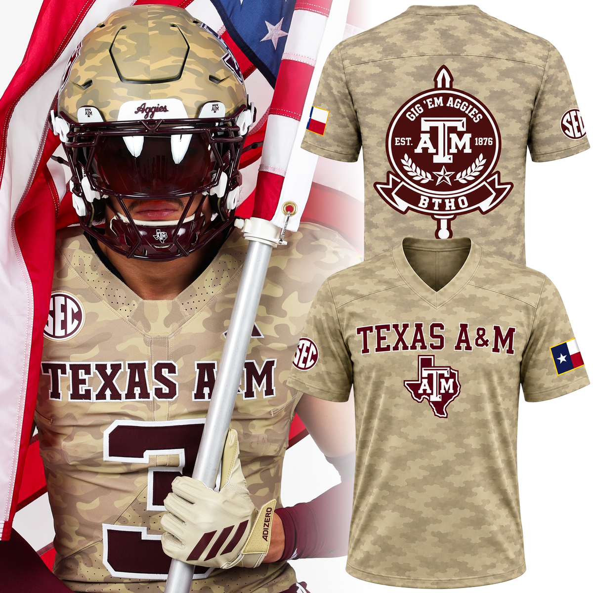 Exclusive Jersey Camo Texas A&M Football 2026
