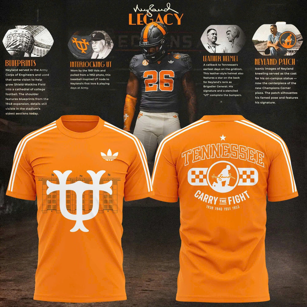 Unisex Orange Tennessee Football Neyland Legacy T-shirt