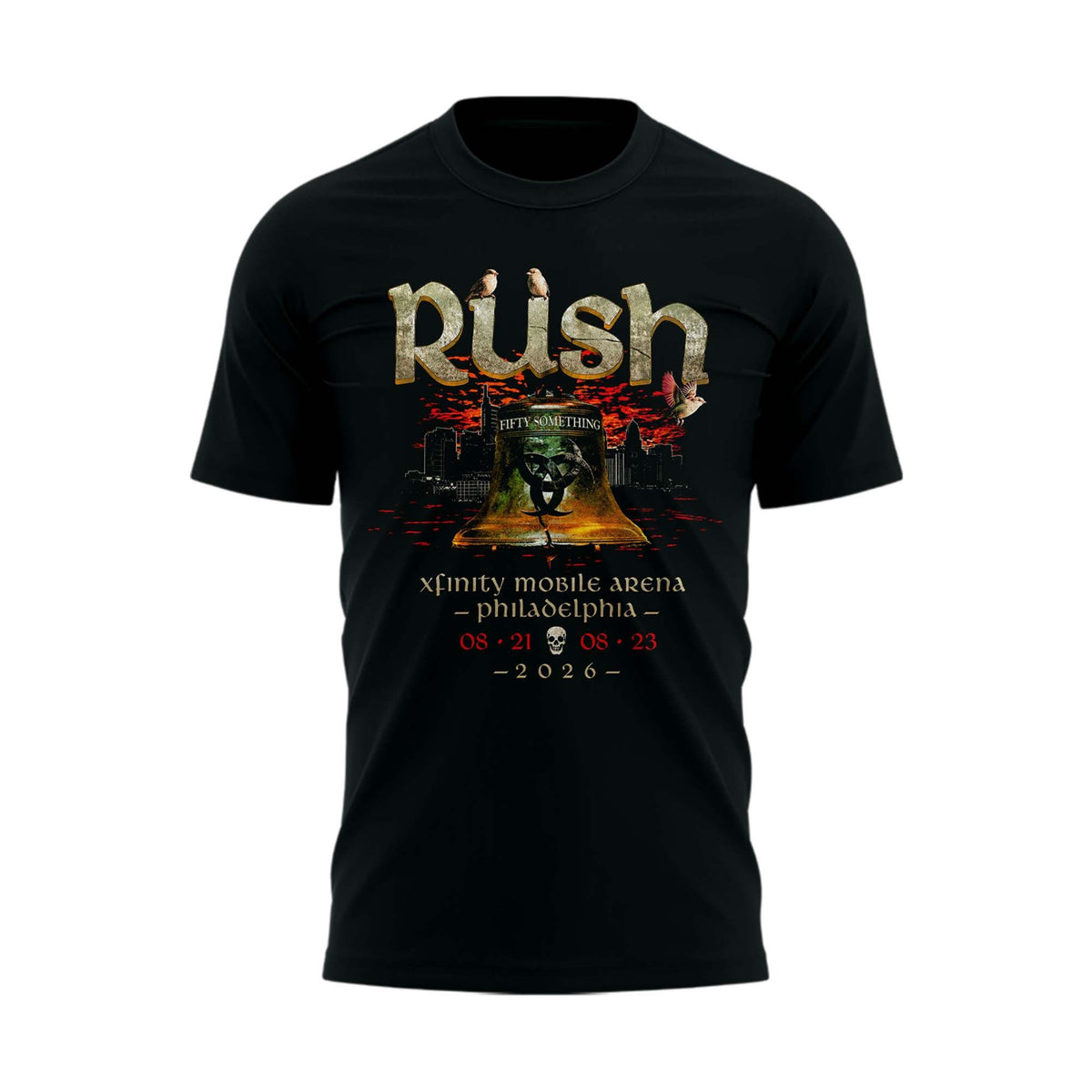 RUSH Fifty Something Tour 2026 – Philadelphia T-Shirt