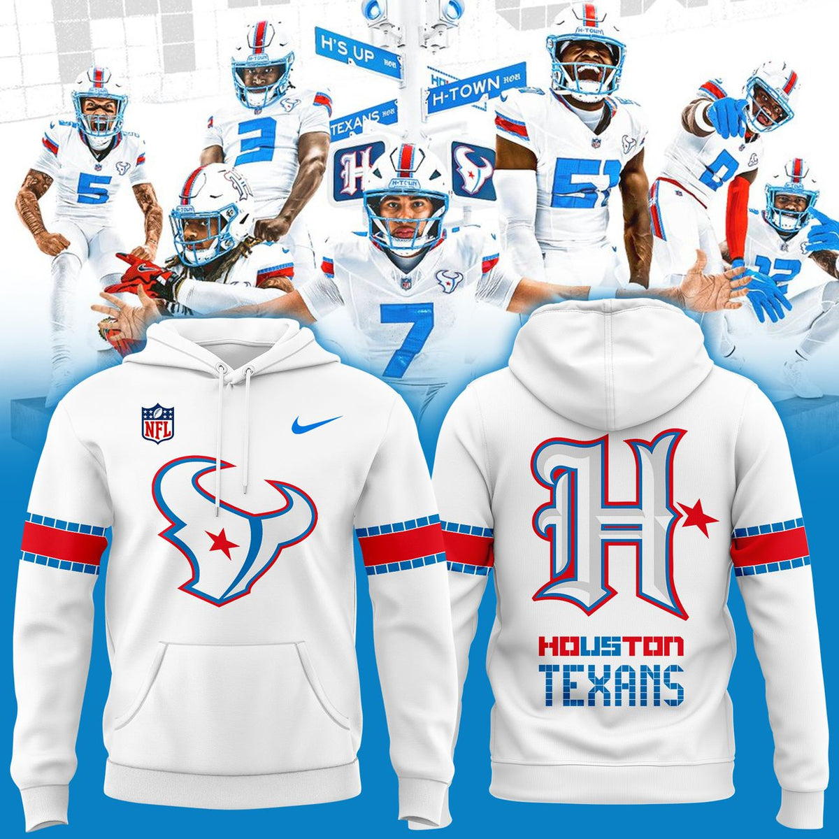 Houston Texans Rivalries By the H. For the H. 2026 Hoodie