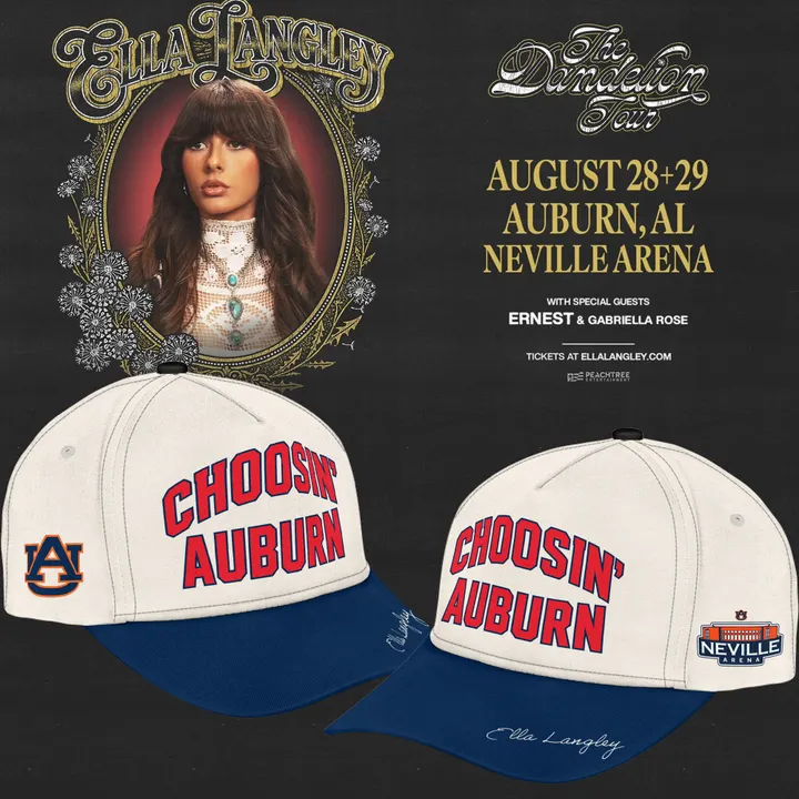 Auburn Tigers x Ella Langley-The Dandelion Tour 2026 CAP