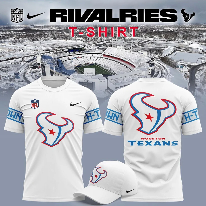 46. Houston Texans Rivalries By the H. For the H. 2026 White T-shirt