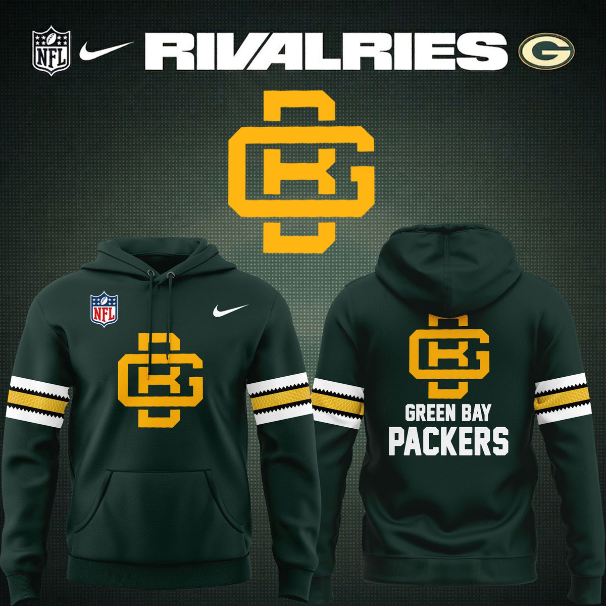 12. Special Hoodie Green Bay Packers NFL x Rivalries 2026 - Making History Since 1919 Hoodie