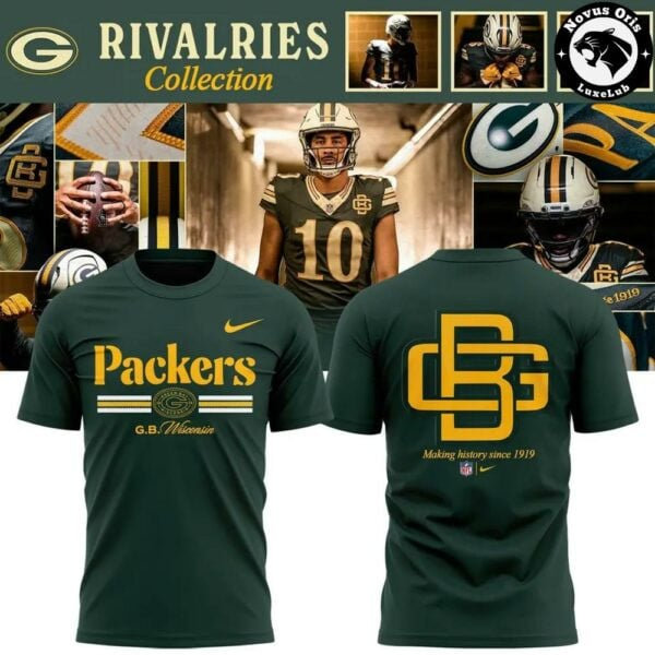 30. Special Shirt Green Bay Packers NFL x Rivalries 2026 - Making History Since 1919 T-Shirt