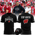 2026 Exclusive T-Shirt Black Head coach Luke Fickell "Jump Around" Wisconsin Football