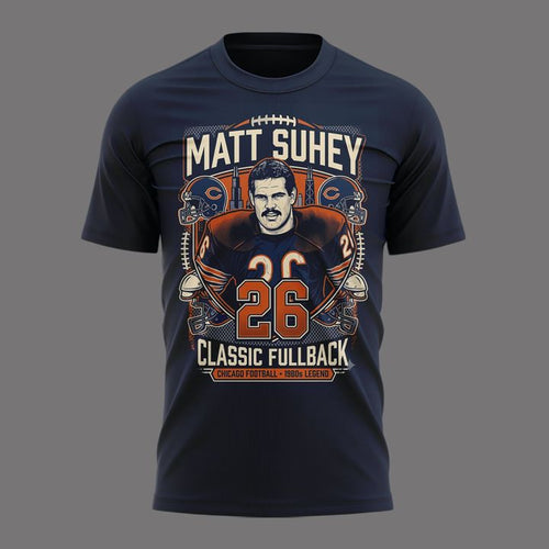 011. Matt Suhey - Chicago Bears Always and Forever - Thank You For Your Memories T-Shirt